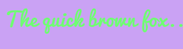 Image with Font Color 6FFF72 and Background Color CAA2F4